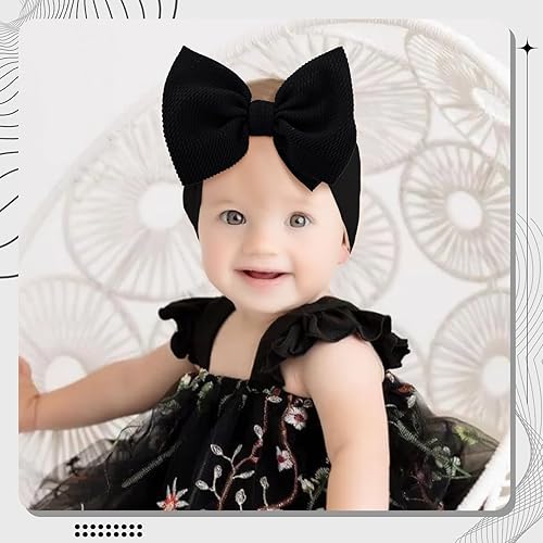 Miniatura 10 de YanJie Diademas de San Valentín de 6 pulgadas para bebé, lazo de pelo rojo, rosa, de nailon elástico, de San Valentín, para bebés, niñas, recién