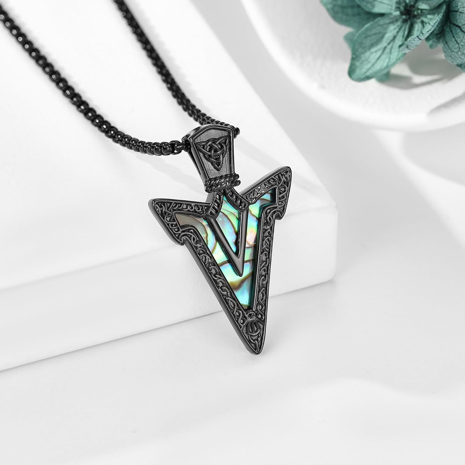 Anchor/Thors Hammer/Arrowhead/Wolf/Raven Necklace for Men 925 Sterling Sliver Jewelry Graduation Gifts for Men Women - Image 2