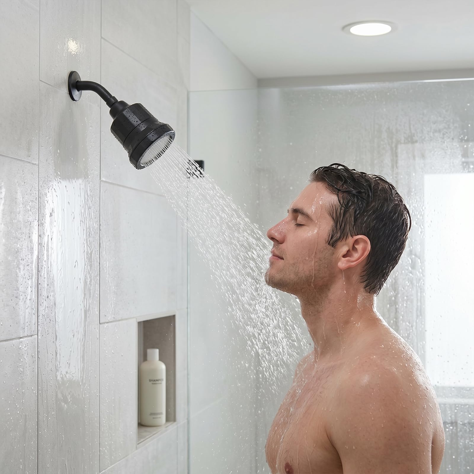 Pommeau de douche avec filtre augmentant la pression, filtre à eau pour