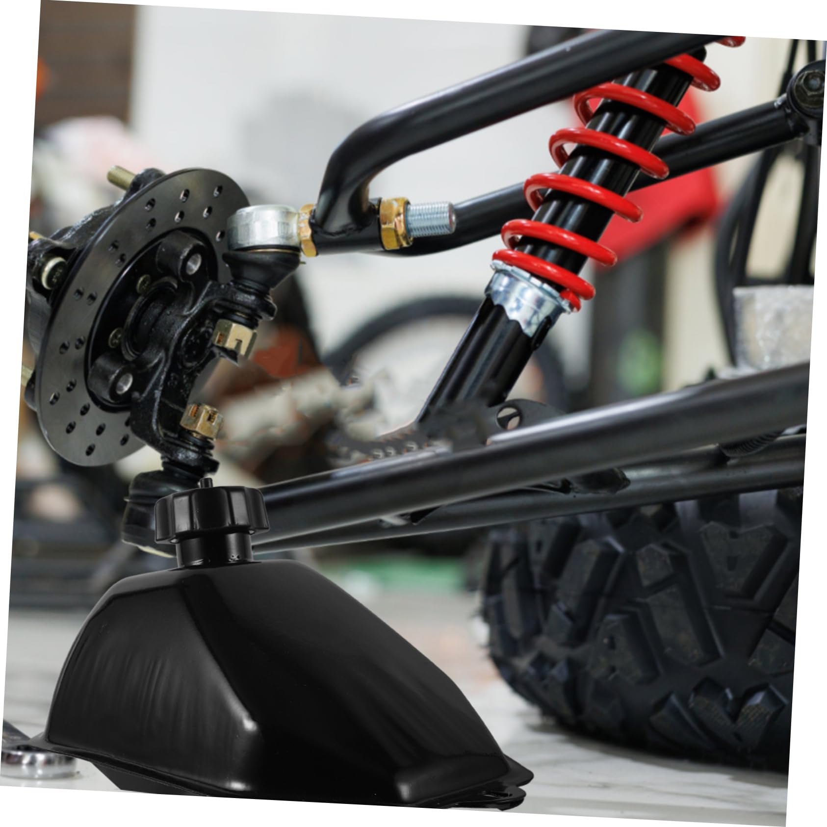 Petit Réservoir D'essence 3l en Fer pour Moto Atv 50cc Noir