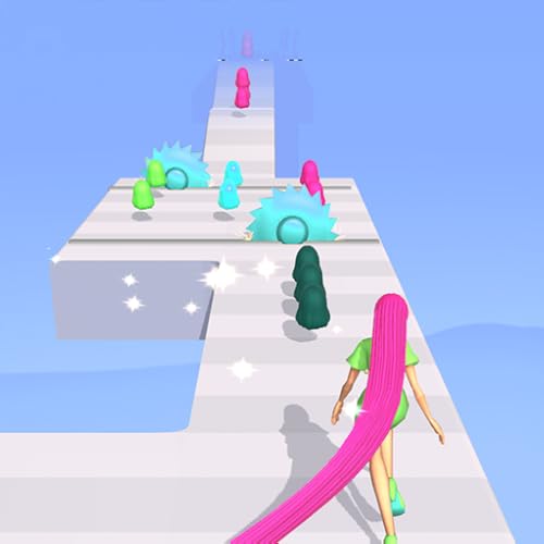 Long Hair Girl Running Challenge - Majestic Hair Games - DIY Color Hair Growing Games - Hair Race 3D - Hair Rush Adventure