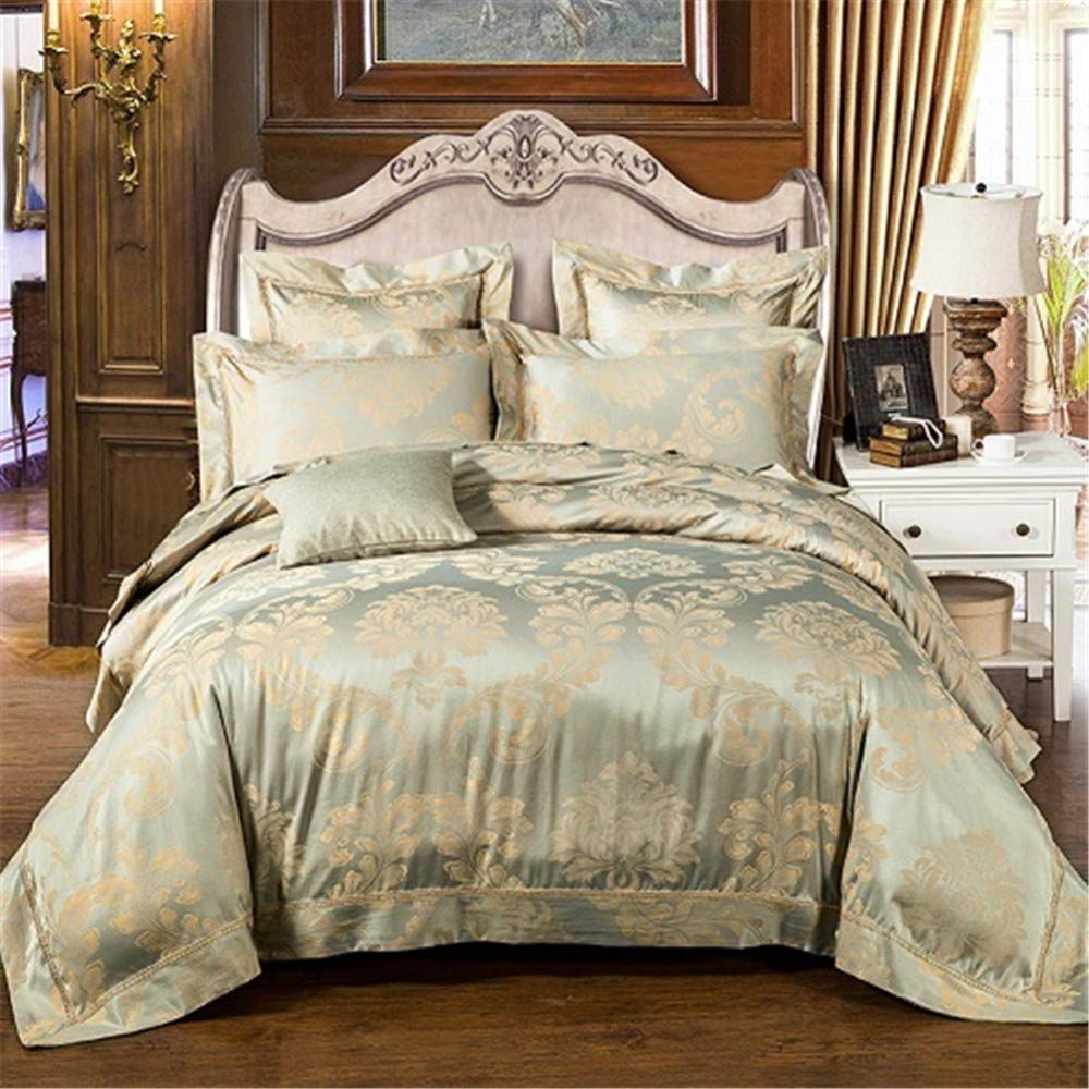 Juego de cama jacquard king y queen con funda nórdica de lujo para dormitorio principal