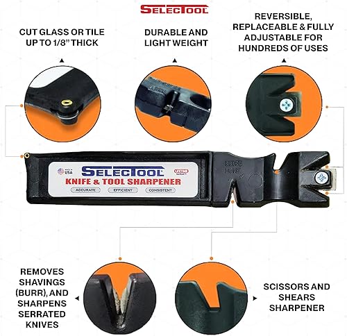 Miniatura 3 de Selectool Afilador de cuchillos multiherramienta para cuchillos de cocina, cuchillo de bolsillo, herramientas, tijeras, hachas y más, gadgets EDC