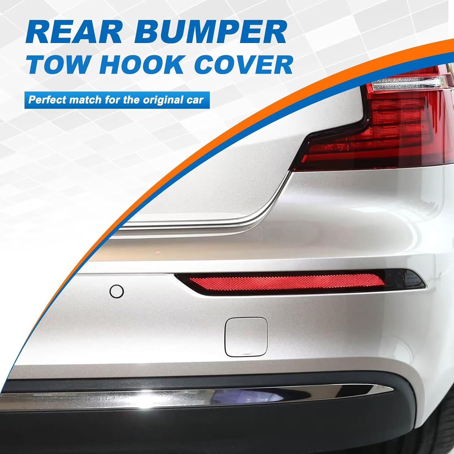 Car Rear Bumper Tow Hook Cover Cap Towing Eye for Volvo S60 V60 2020 2021 2022 2023 Trailer Cover Cap 39791650 Trailer lid (Cowboy Blue)