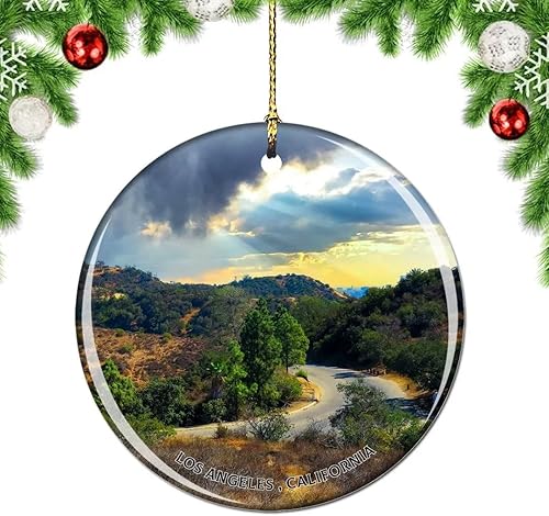 Miniatura 7 de Weekino California Los Ángeles Griffith Observatory USA Adorno de árbol de Navidad para decoración colgante colgante de decoración de viaje de