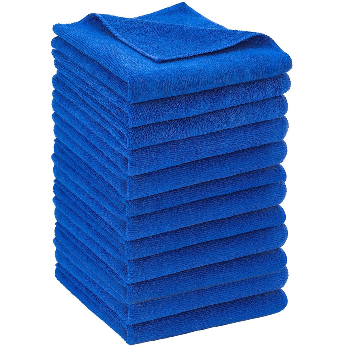 Bmut Blue 12 X Microfibre Cloths 300 Gsm | 40 X 40 Cm | Lint-Free | For Household, Car & Motorcycle | Cleaning Cloths | Polishing Cloths | Dusters | Household Cloths (Blue)