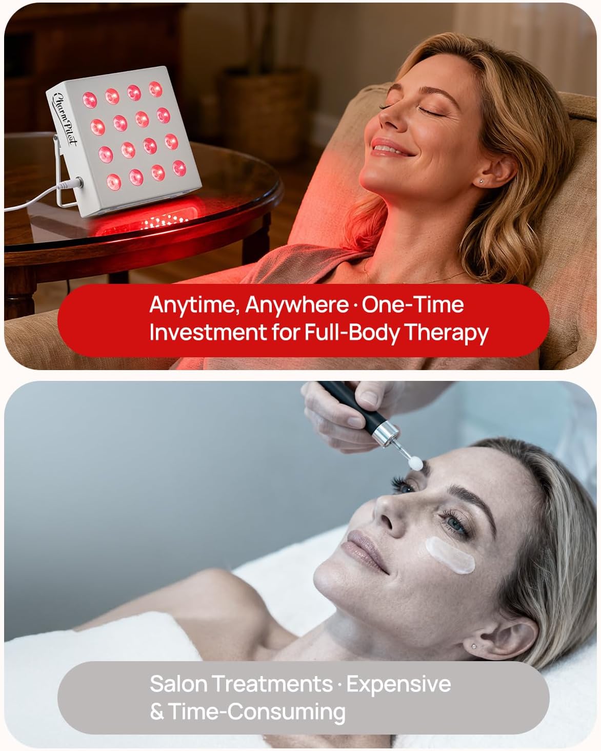Red Light Therapy for Body Panel, 16‑LED 6 Wavelengths (630 nm, 660 nm, 810 nm, 830nm, 850 nm, 940 nm) Near‑Infrared Light Therapy Device, Ease Discomfort and Revitalize Skin(White) - Image 8
