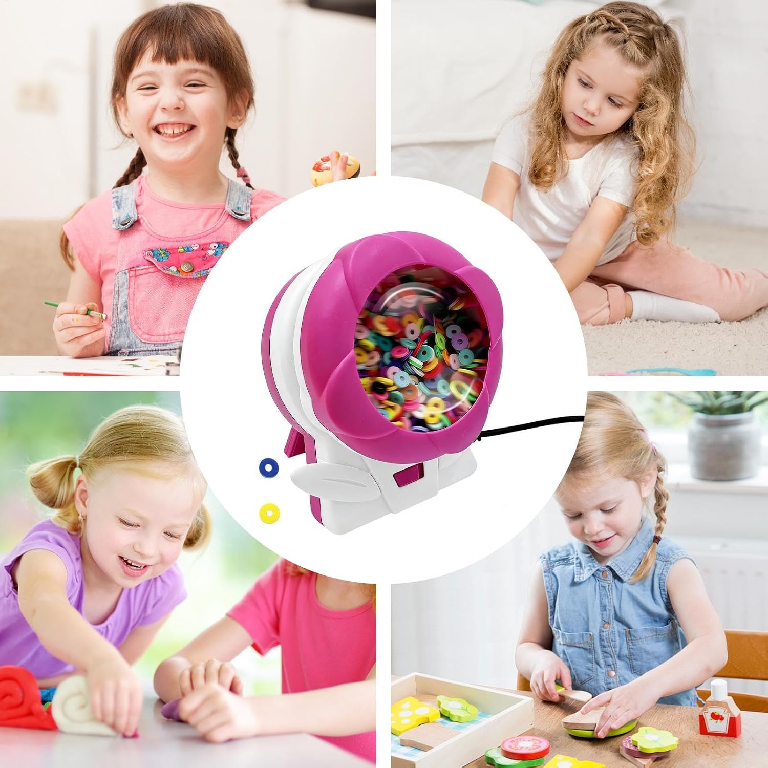 Electric Bead Spinner | Automatic Spinner Machine | Beading Tool for Beginner Kids | Craft Bracelets, Necklaces, DIY Jewelry Making | Perfect for Holiday, Home, School, Party Projects