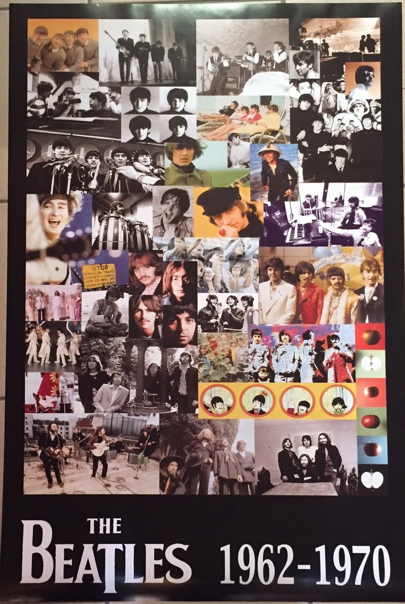 Affiches The Beatles 1962 - 1970 poster rétro 60x85 cm pour ambiance vintage rock