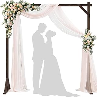 7.2FT Wooden Wedding Arch Square Wood Arches Arbor Backdrop Stand for Ce...