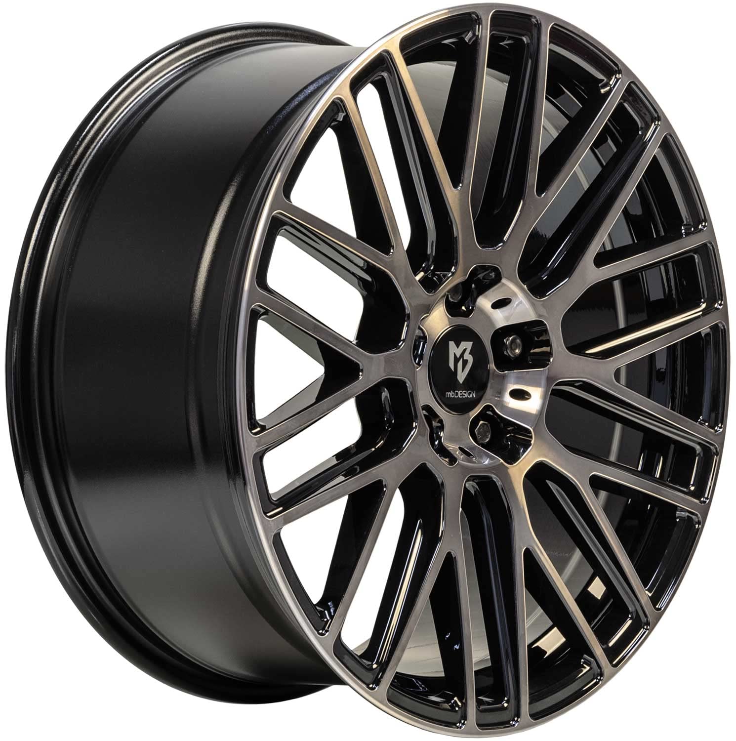 MB Design Felge KV4 8.5Jx18 ET45 5x120 Rauchschwarz glänzend poliert kompatibel mit VW Amarok T5 T6.1 T6 Touareg