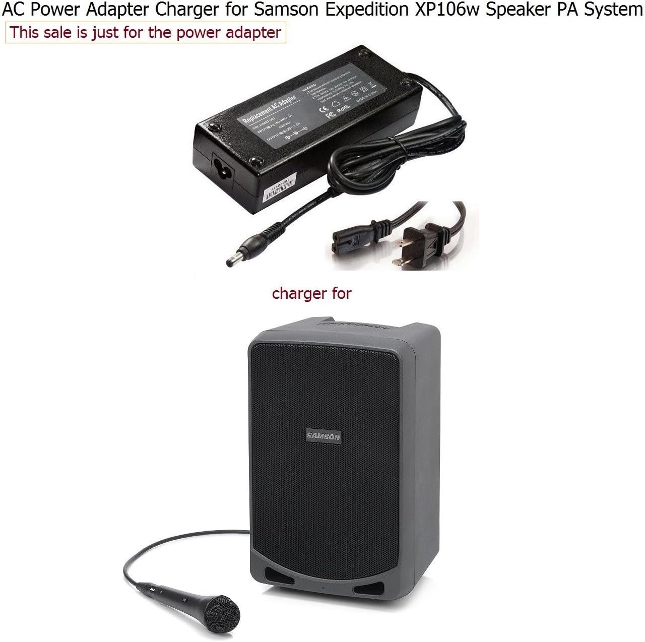 AC Adapter - Power Supply Charger Compatible with Samson Expedition XP106w Speaker PA System