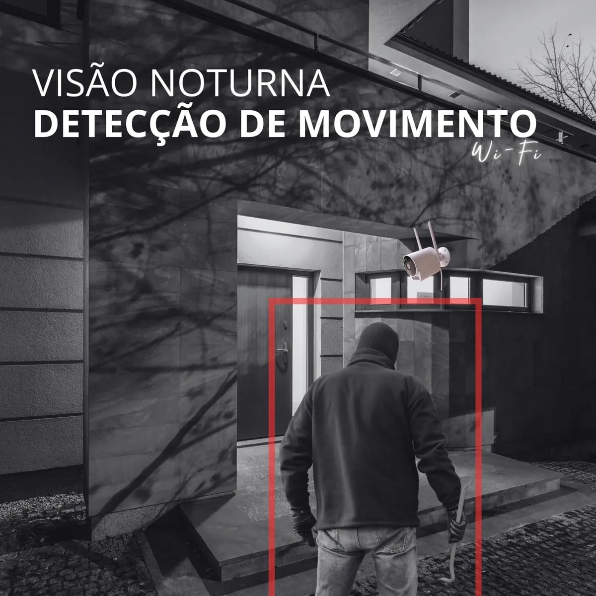 Câmera Segurança Inteligente Externa Wifi 3mp Smart Noturna