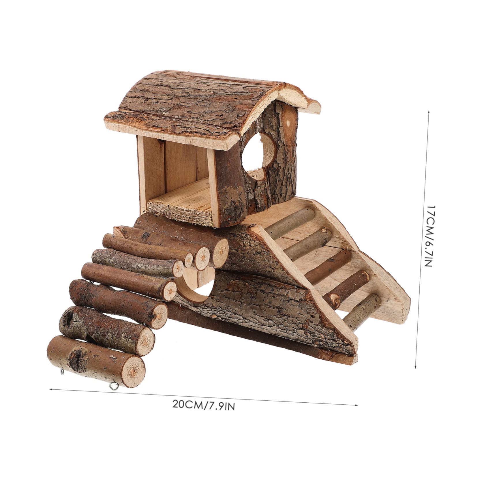 Hamstervilla mit Schlossform, Kreatives Holzhaus in Kaffeefarbe