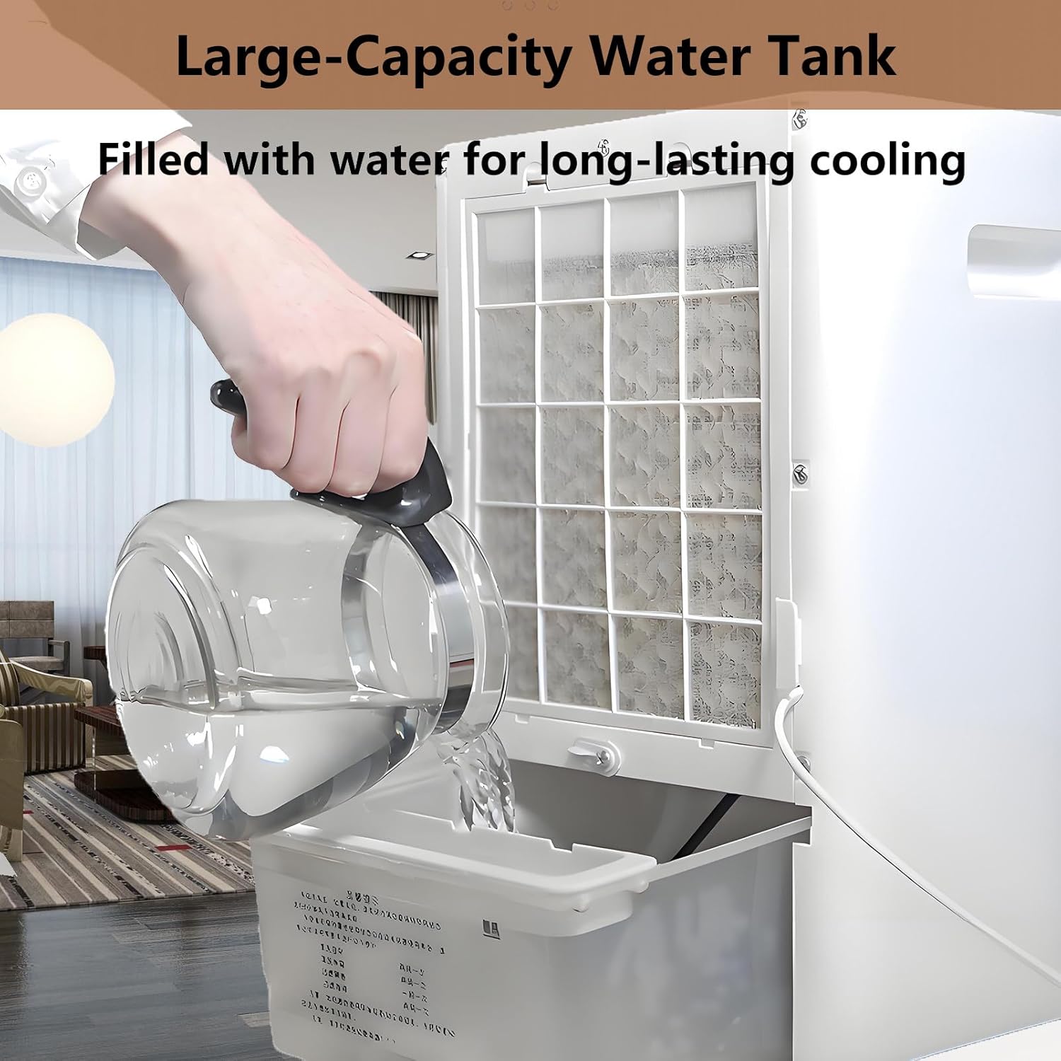 Portable Car Air Cooler Home Car Fan Water Ice Air Conditioner with Remote Control and Touch Screen Evaporative Air Cooler Ac Unit Mini Fan with 3-Speed and 4 ice Packs 24VCar