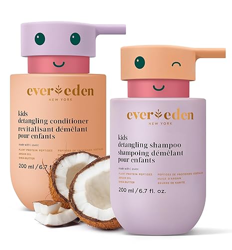 Miniatura 2 de Evereden Happy Hair Duo - Juego de champú y acondicionador para niños, limpio, vegano y sin desgarros, desenreda, fortalece y suaviza todo tipo de