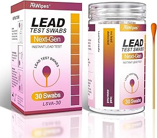 AAwipes Lead Test Kit 30 Swabs Enhanced Lead Testing Formulation at Home Lead Paint Test Kit Testing for Dishes Paint Cups Ceramics and All Surfaces - Quick Results in 30s Lead Detector (30)