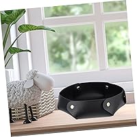 Vista 2 de ERINGOGO 4pcs Dice Tray Bandejas Decorativas Folding Bracket Desktop Stand Table Trays Folding Tray Desk Tray Leather Bracers Decorative Tray Trim