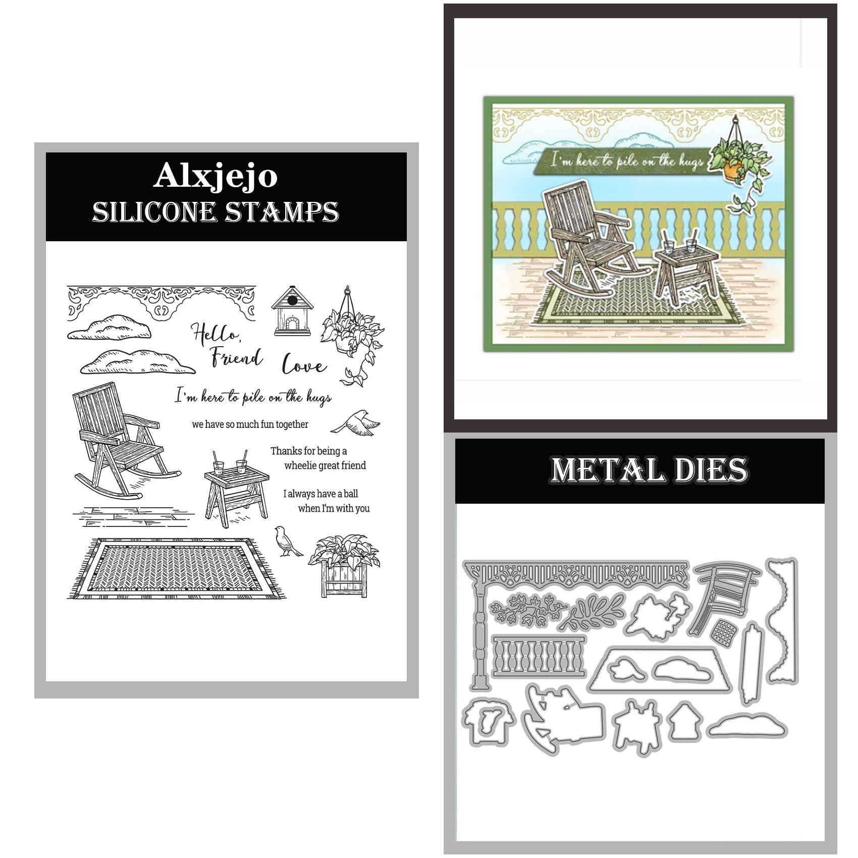 Alxjejo Cutting Dies and Stamps Set 2024-2025-2026,Stamps and die for Card Making for DIY Birthdays, Thanksgiving Day, Valentine's Day, Scrapbooking, Art Craft, Festivals Greeting Card Album
