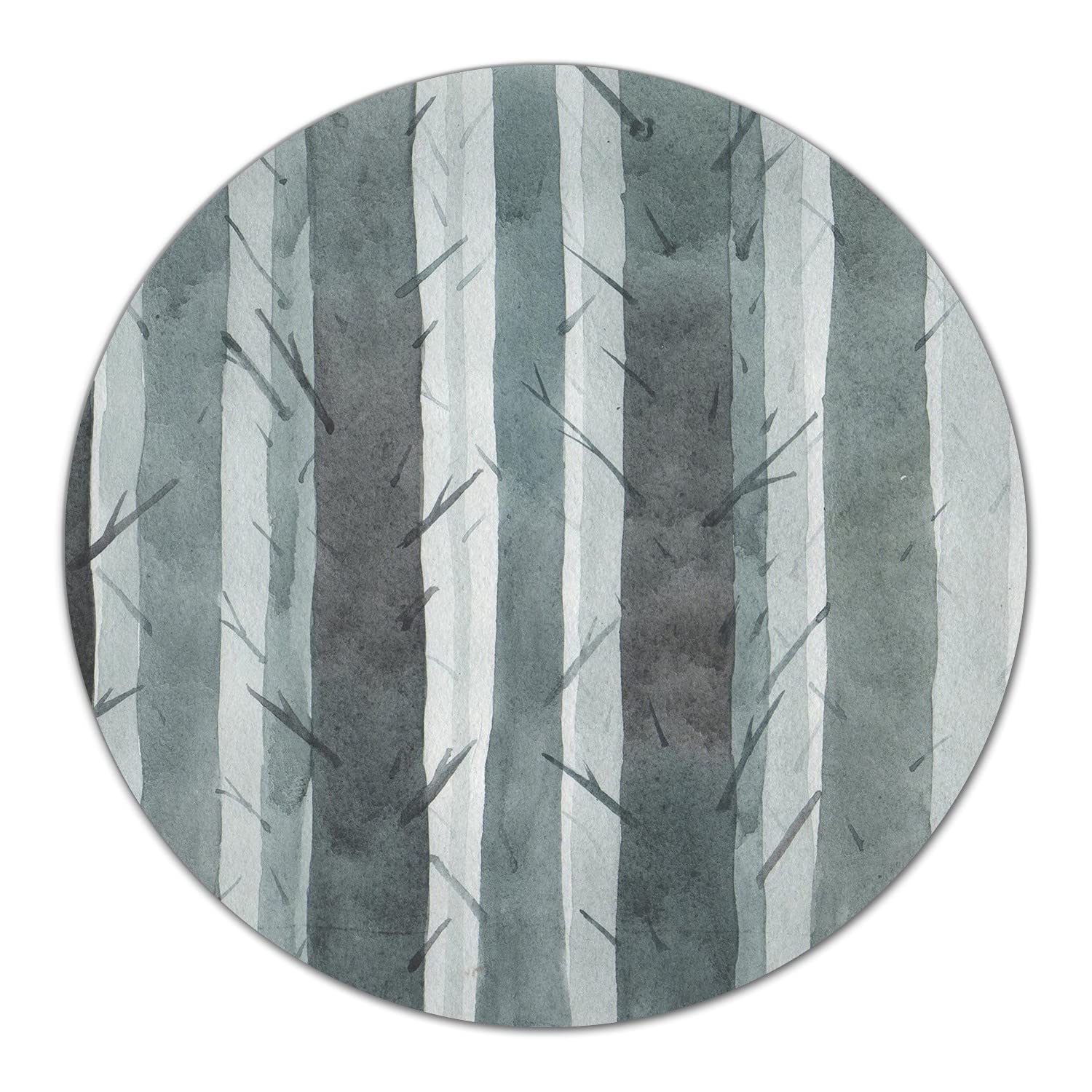 Coloray Glas Schneidebrett 40cm Herdabdeckplatte Servieren von Speisen Spritzschutz Glasabdeckplatte Gehärtetes Glas Induktionsherdabdeckung - Nebeliger Wald