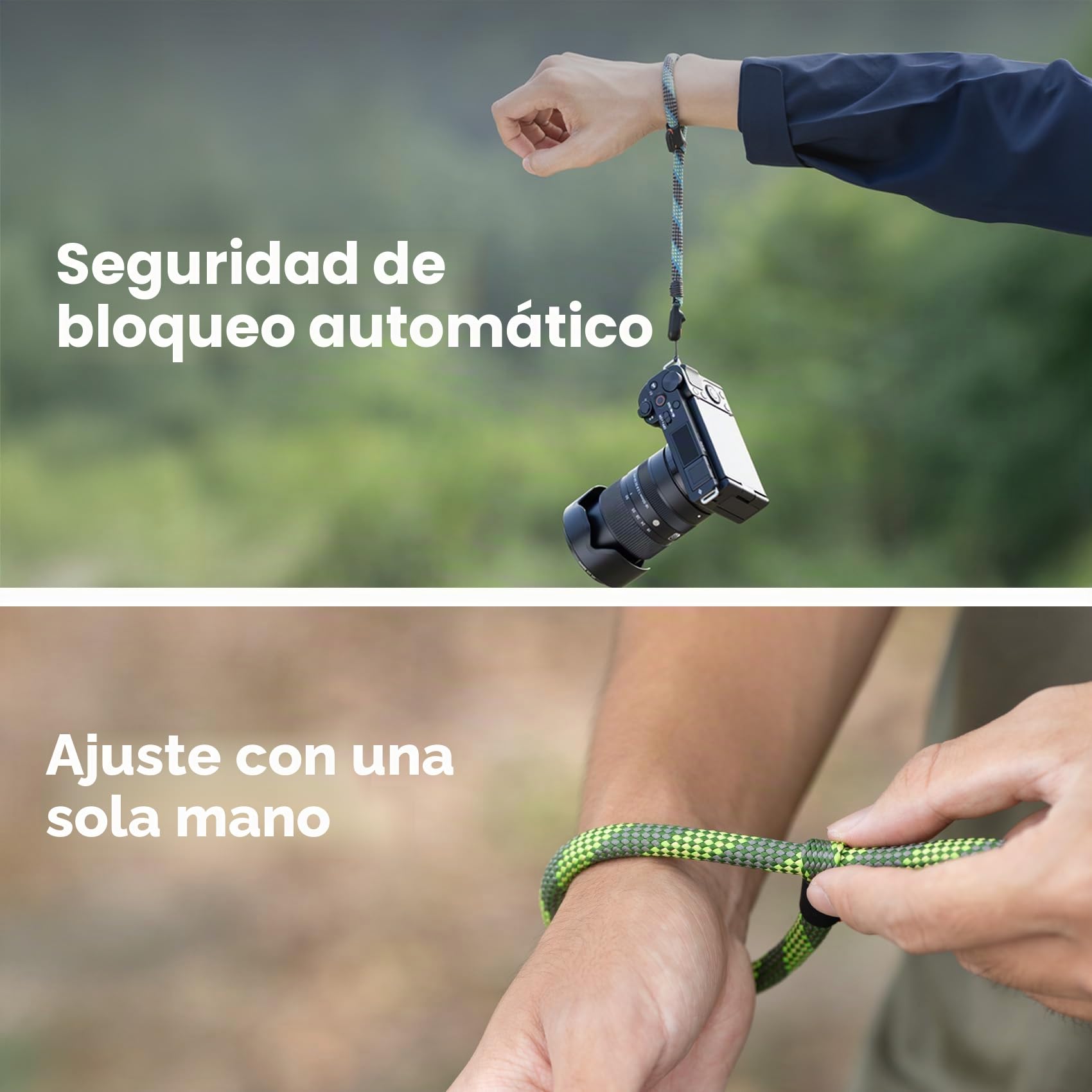 PGYTECH Correa de muñeca delgada para fotógrafos ajustable de liberación rápida compatible con cámaras instantáneas compactas sin espejo, correa de mano para teléfonos inteligentes Sony/Nikon/Canon