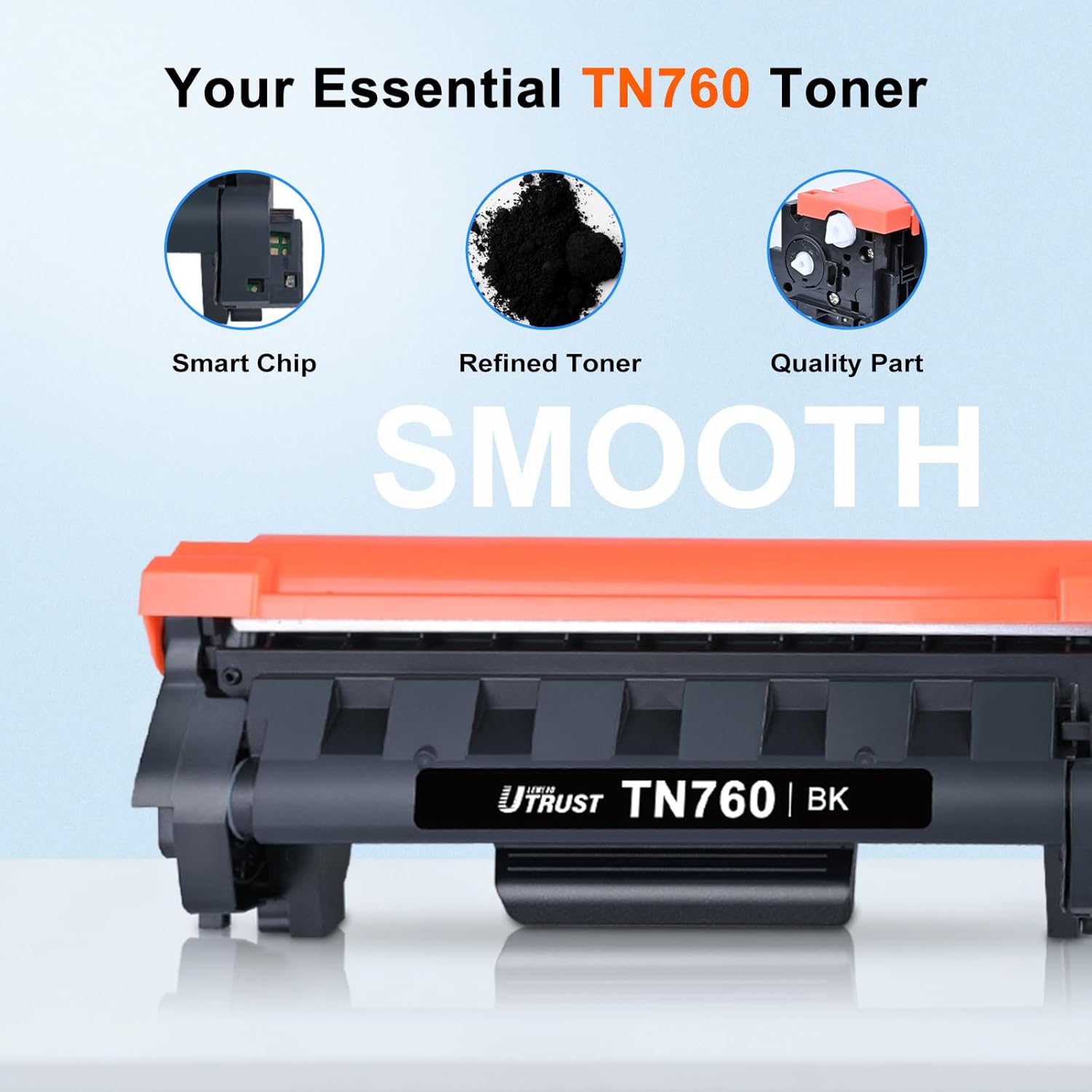 TN760 Toner Compatible with Brother TN760 TN-760 TN730 TN-730 Toner Cartridge High Yield to Work with MFC-L2710DW MFC-L2750DW DCP-L2550DW HL-L2350DW HL-L2395DW HL-L2370DW Printer, 4 Pack