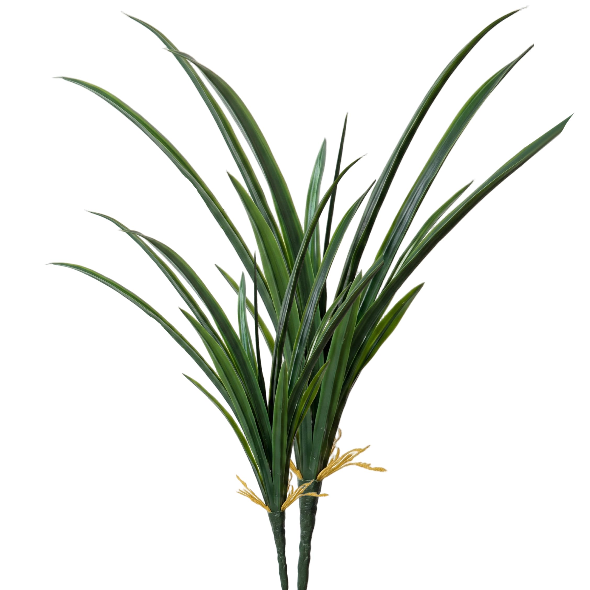 Otbushit Faux Greenery, 2Pcs Realistic Faux Plant with 2 Sizes, Real Touch Greenery for Indoor Outdoor Garden Decor, 17.3in & 22.4in, Gladiolus Grass Stems