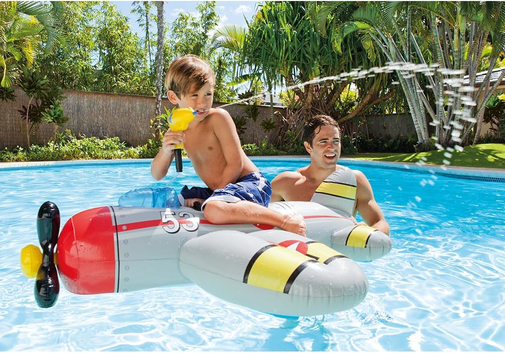 Intex Water Gun Plane Ride-On, 52" x 51", for Ages 3+, 1 Pack (Colors May Vary) : Everything Else