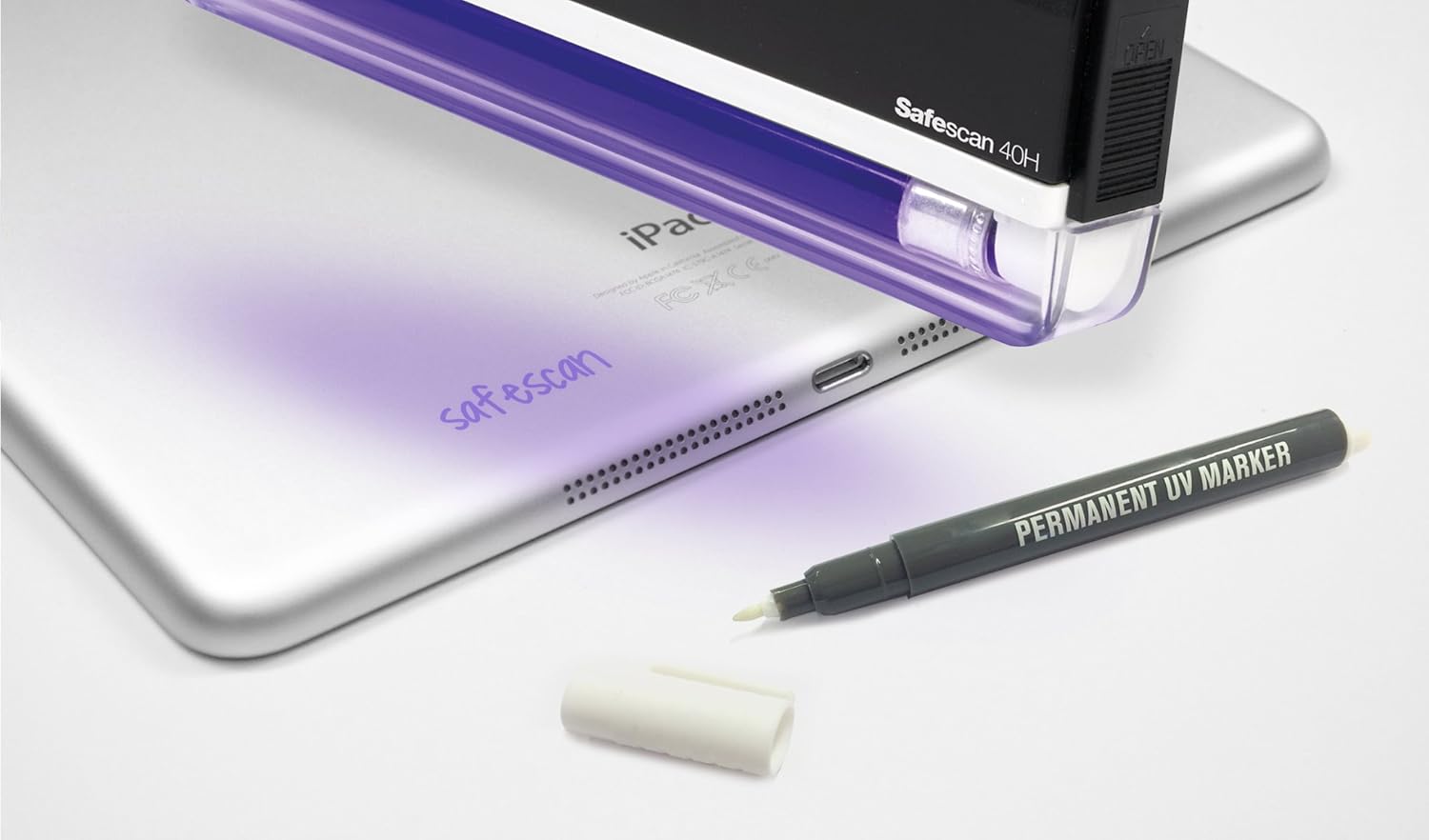 Safescan 20 Permanent UV Marker Pen Blue/White BigaMart