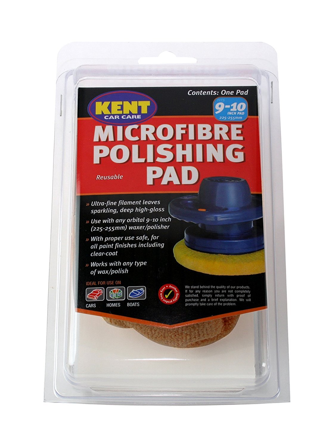 Kent Car Care4 Polisher Wax Applicator Pad Ultra-Soft Detailing Round Sponge Polish for Hand Cleaning Tool 1 PC