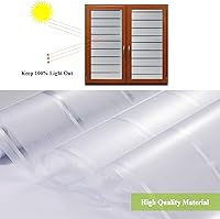 Vista 30 de Película de privacidad esmerilada blanca para ventana, sin pegamento, película de vidrio para puerta, tintado de vidrieras, adherencia estática