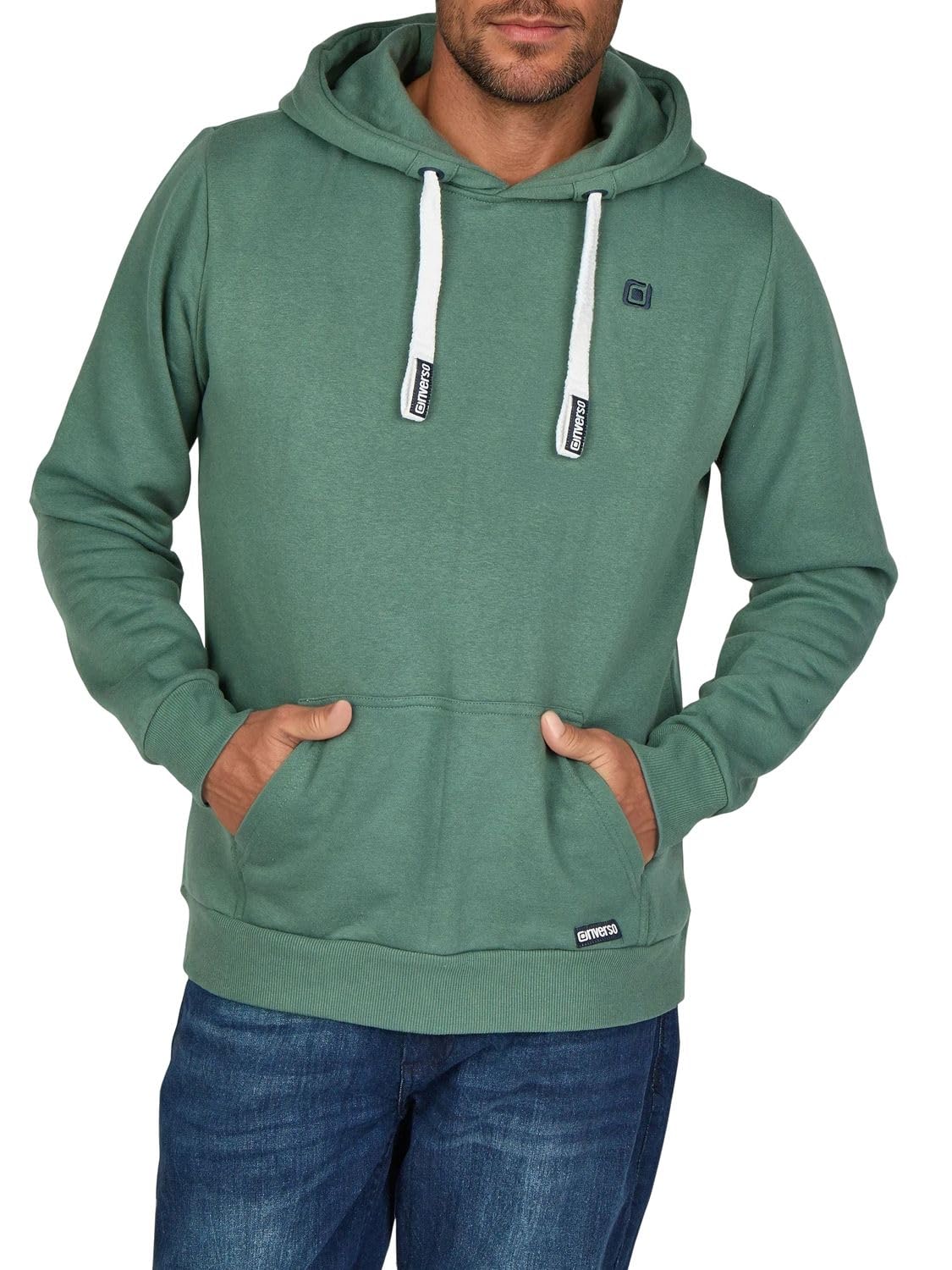 riverso Hoodie Herren Regular Fit RIVLinus Kapuzenpullover Pullover Sweatshirt Streetwear Grün, Größe:4XL, Farbe:Forest Green