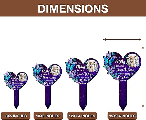 Miniatura 4 de Cartel conmemorativo de la pérdida de mascotas con estaca cruzada personalizada para el cementerio de mascotas, decoración de jardín, recuerdo