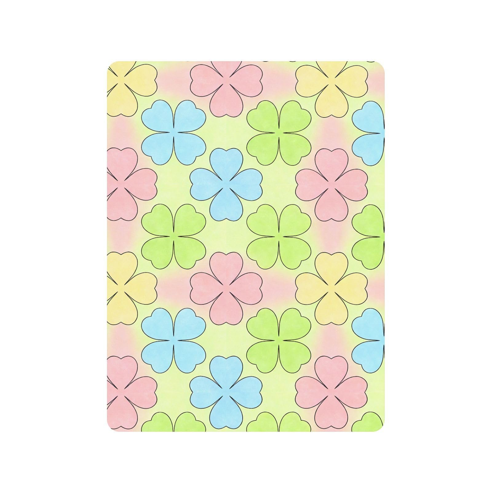 Ombre Clover Mix łóżeczko dziecięce prześcieradła bawełniane prześcieradło wygodne oddychające narzuta na łóżko dla malucha do dekoracji pokoju dziecięcego 1 opakowanie