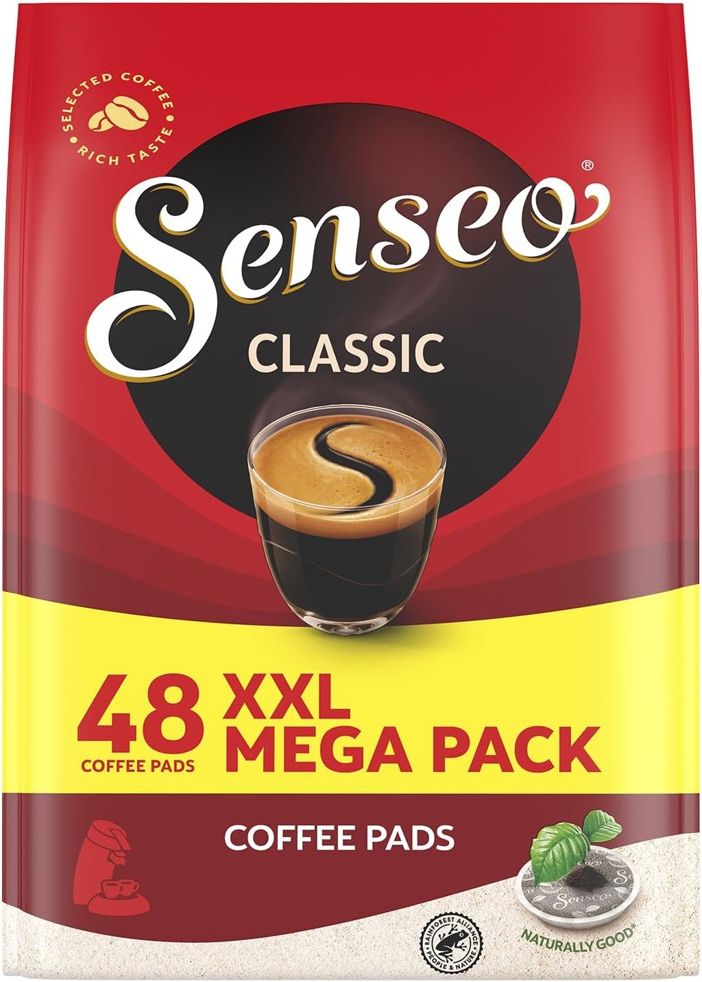 Senseo coffee pads Classic, Intensive and Full-Bodied Flavour, Ground and Roasted, 48 Pods