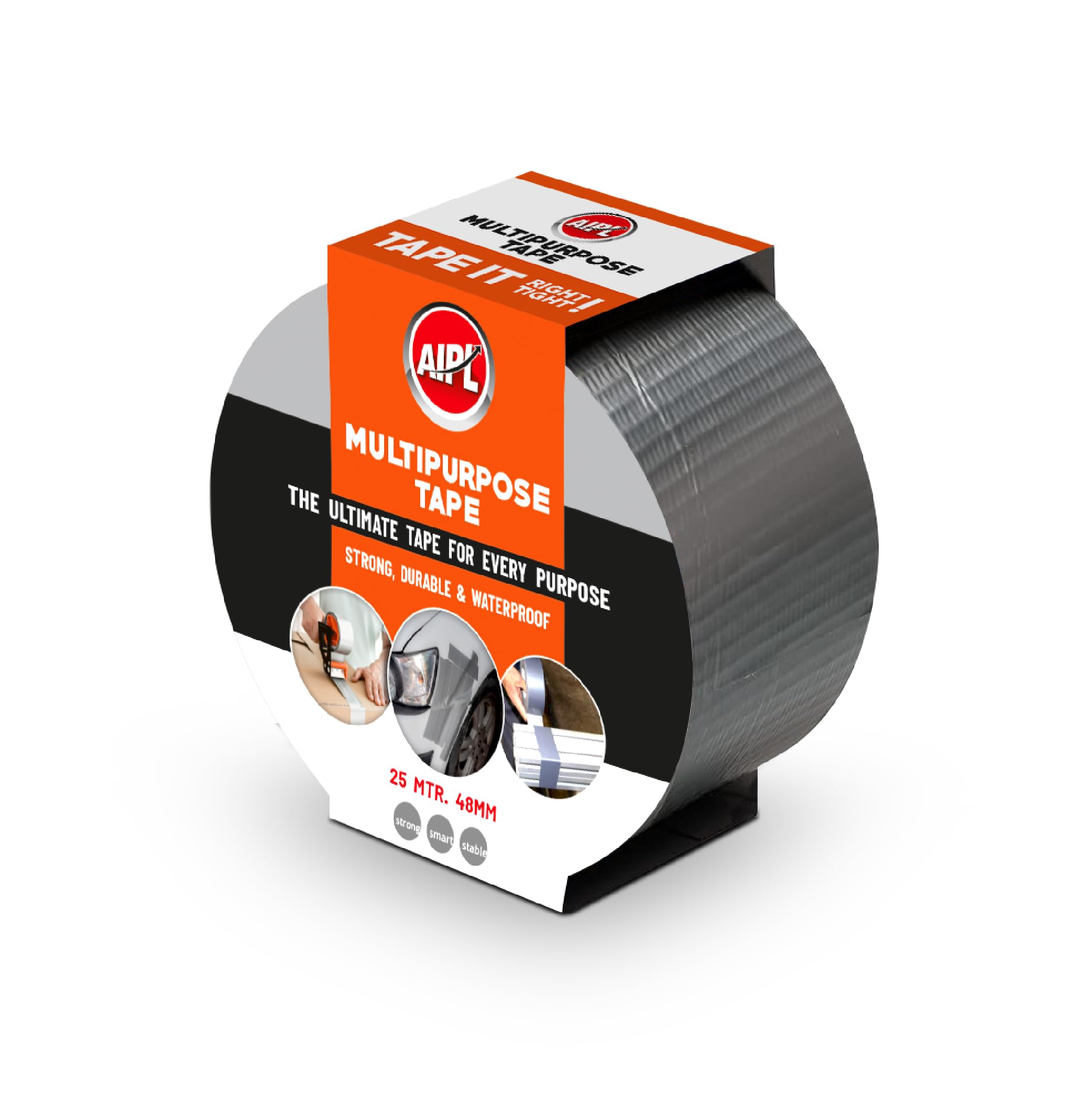 AIPL Heavy Duty Multipurpose Duct Tape Super Strong and Waterproof Easy to Tear Multi Purpose Home Use DIY Projects and Repairs - 48 MM X 25 MTR