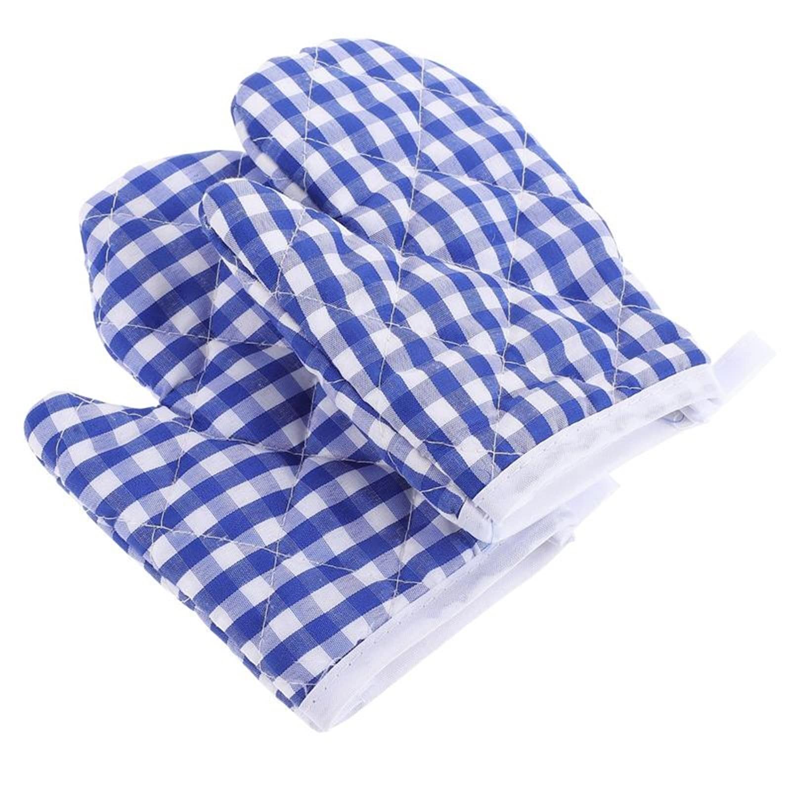 Gants résistants à la Chaleur, Gants en Polyester for Micro-Ondes, Gants de Cuisine et de pâtisserie for Enfants(Sky Blue)