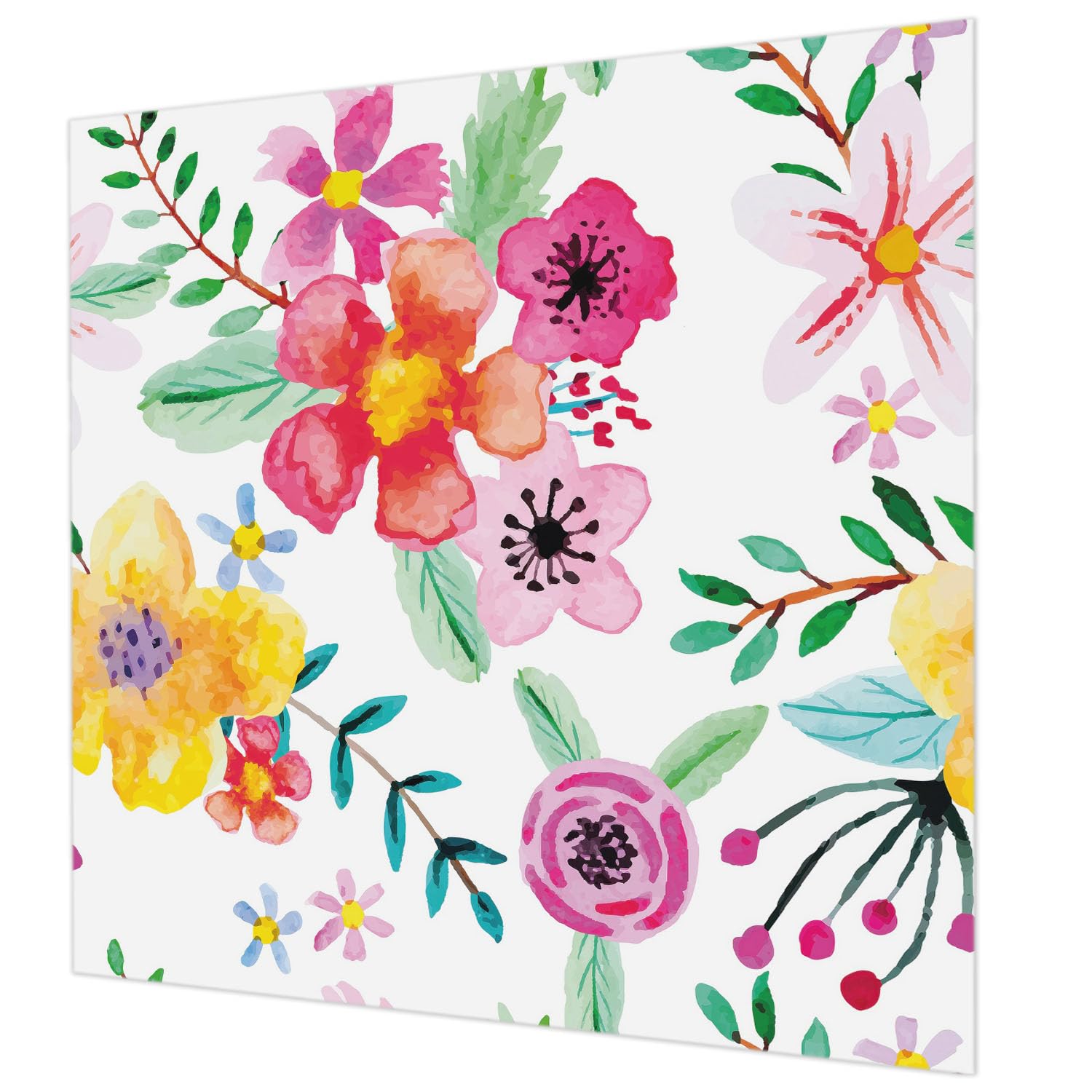 Revêtement mural intissé 250x250 cm fraîcheur florale pour décorer un salon