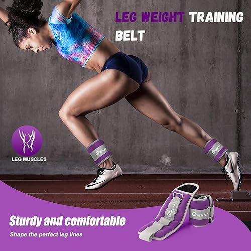 Miniatura 6 de Pesas de tobillo para hombres, mujeres y niños, pesas de muñeca con correa ajustable para correr, gimnasia, aeróbicos, gimnasio, fitness