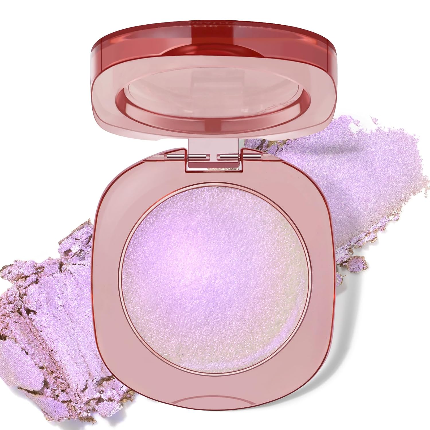 Holographic Duochrome Pink Blue Eyeshadow&Highlighter Palette Makeup, Color Shift Glitter Iridescent Cream Highlighter, Smooth Long Lasting Sparkling Facial Illuminator Palette Mermaid Makeup