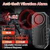 Alarma para bicicleta 113dB, alarma para motocicleta, sistema de seguridad antirrobo con vibración para motocicleta y bicicleta, IP65 a prueba de agua, adecuado para scooter, vehículo, remolque, puerta de automóvil, ventana, accesorios para bicicleta eléctrica, 7 piezas 3