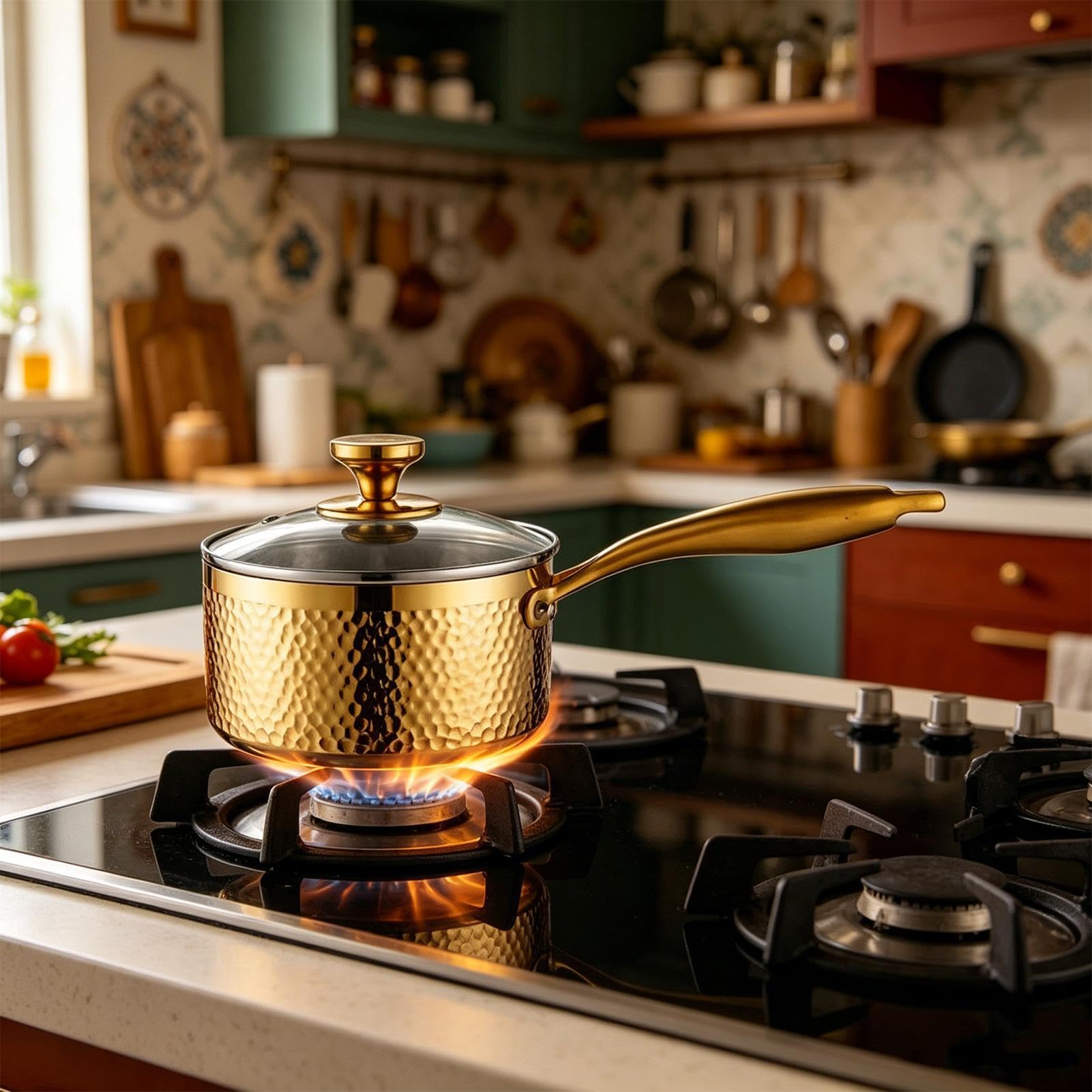 Casserole À Sauce Avec Couvercle Poêle De Cuisson En Acier Inoxydable,