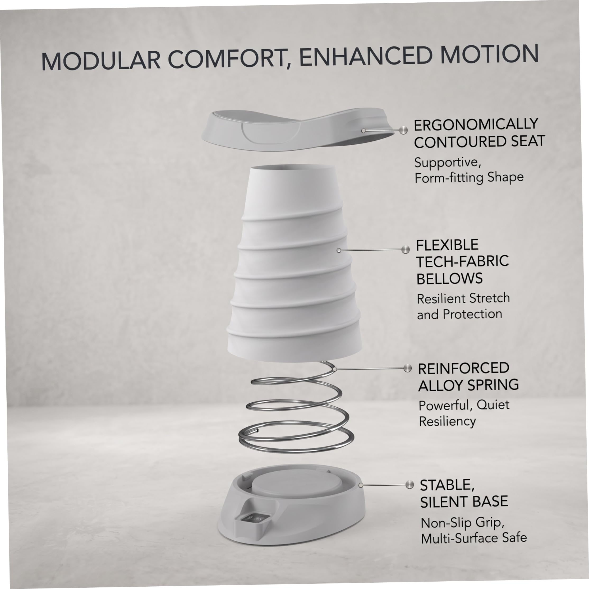 Assistente per push up con timer, supporto per push up per principianti, grigio