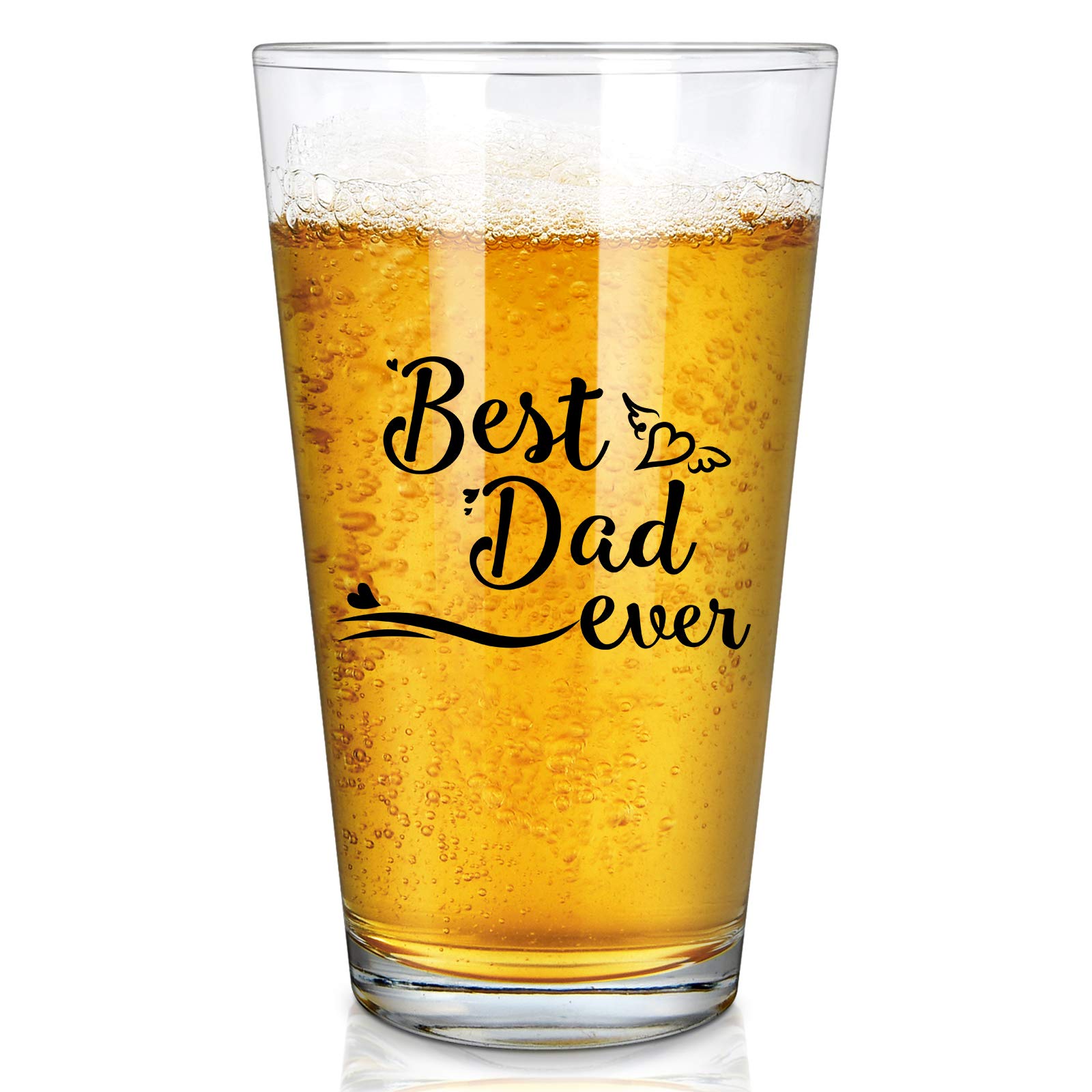 Photo 1 of *** 3 QTY GLASS *** Dad Gifts - Best Dad Ever Beer Glass, Dad Pint Glass 15Oz - Christmas Gifts, Birthday Gifts, Father's Day Gift for Men, Dad, New Dad, Husband from Daughter, Son, Wife Transparent
