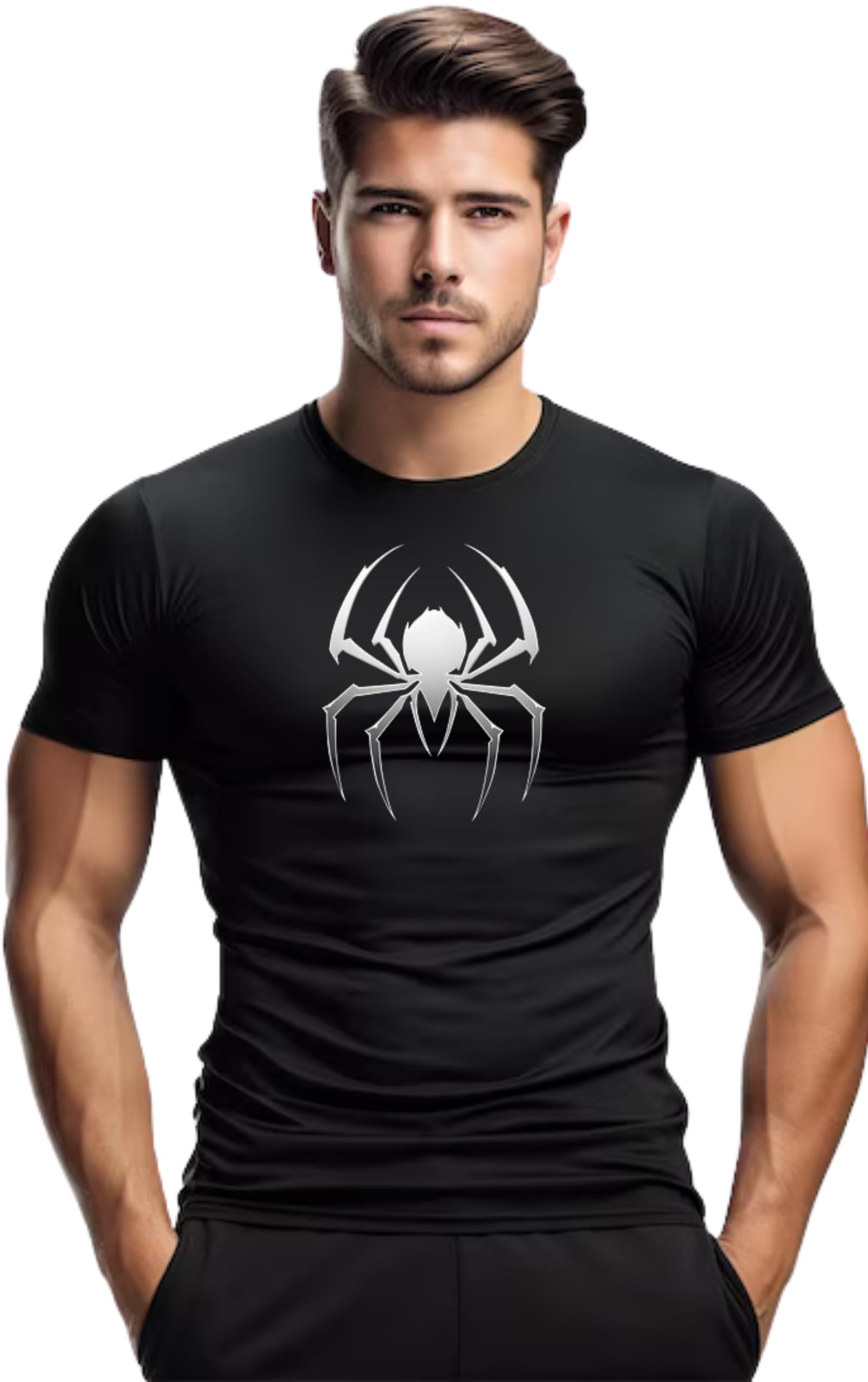 Anime Half Sleeve Compression T-Shirt - Men's Athletic & Sports Tight for Fitness-picture-32