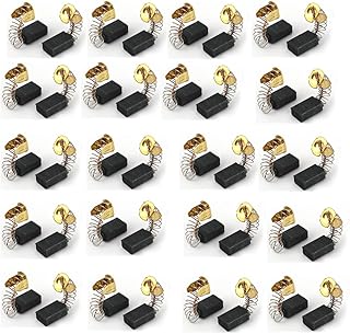 Aexit Power Tool Electric Motors Motor Carbon Brushes 13mm x 8mm x 5mm 20 Fan Motors Pairs Black