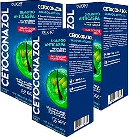 Kit 3 Shampoo Cetoconazol Prevenção Anticaspa Coceira Vermelhidão 100ml Prevent Pharma