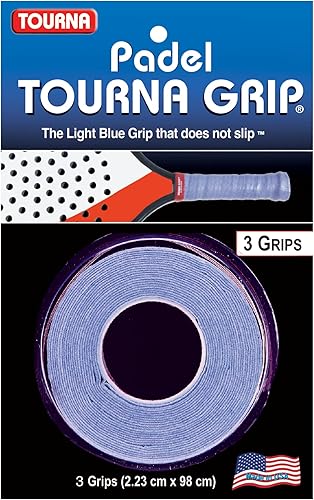 Tourna Padel Grip - Paquete de 3 unidades, marca registrada azul