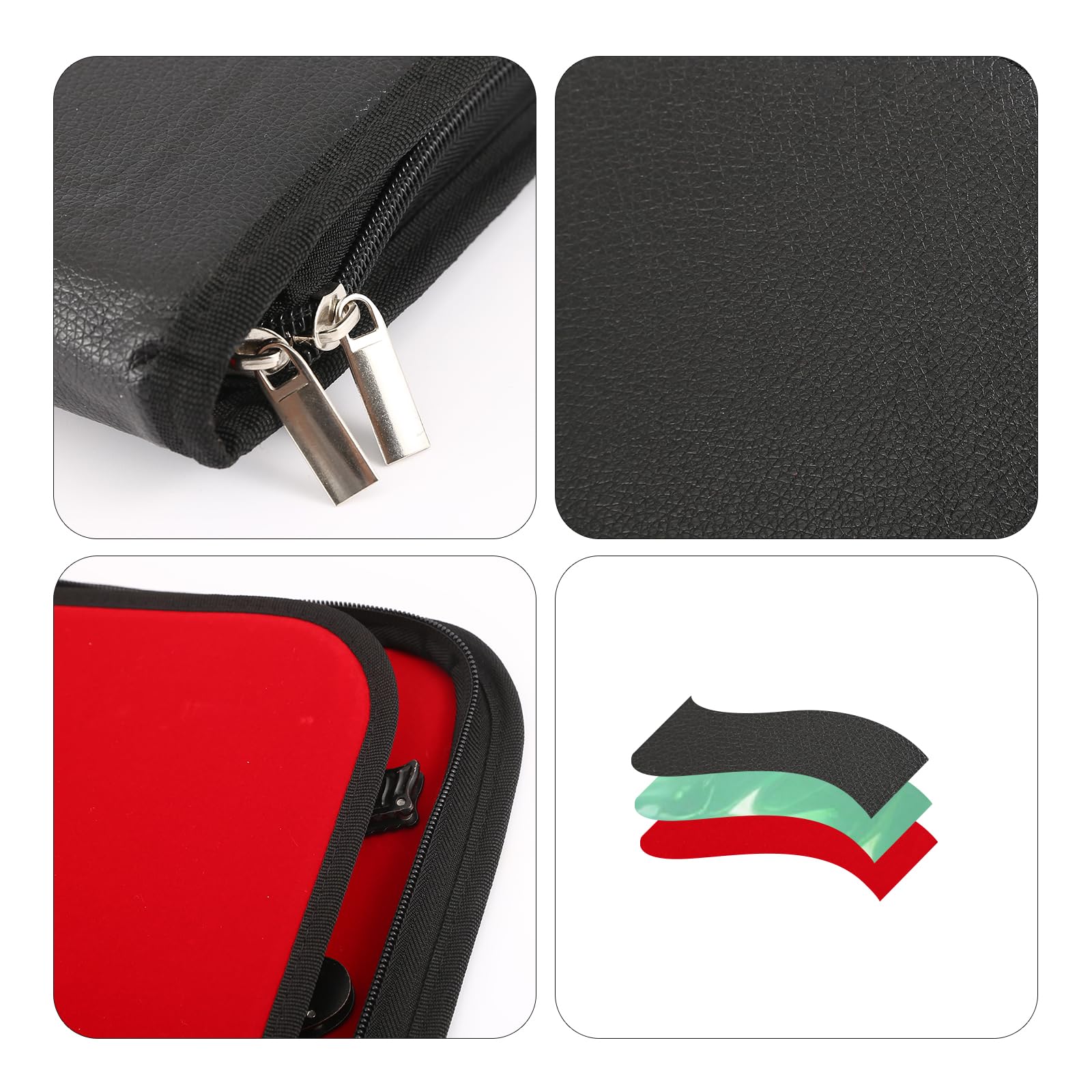Trousse à Couteaux, Malette Couteaux Professionnel, Trousse à Couteau Papillon, Sacoches à Knife Pouvant Contenir 40 Couteau Pliants, Protection des Lames,Collection, Exposition, Plein Air (Noir)