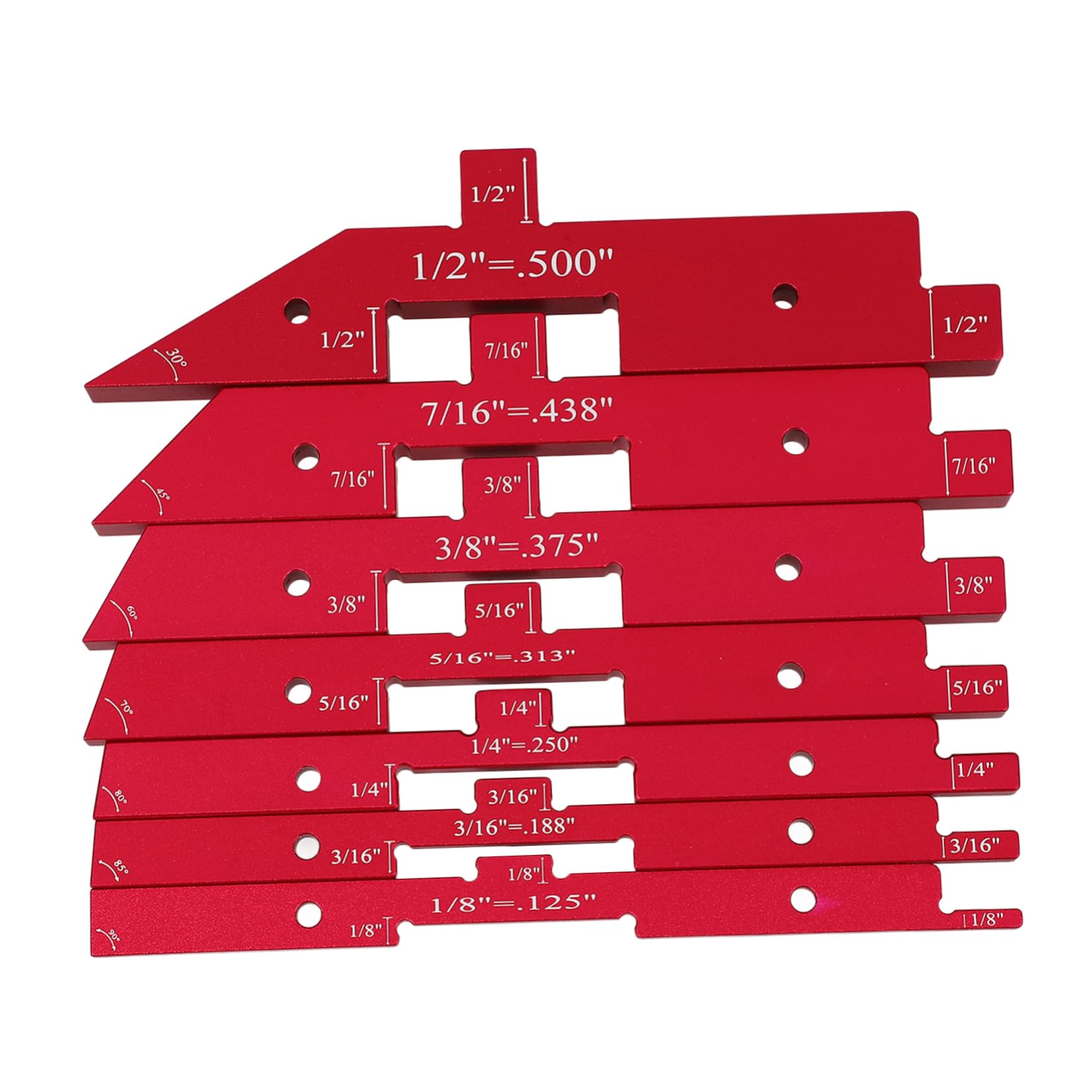 HOLIDYOYO Woodworking Measuring Block Height Carpenters Gauge Setup Blocks Woodworking Measurement Accessories for Square Woodworkers - Precision Accurate Carpentry Tools Red Aluminum Alloy